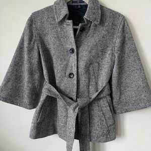 GAP Women's Gray Cape Jacket with Belt